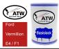 Preview: Ford, Vermillion, E4 / F1: 500ml Lackdose, von ATW Autoteile West.